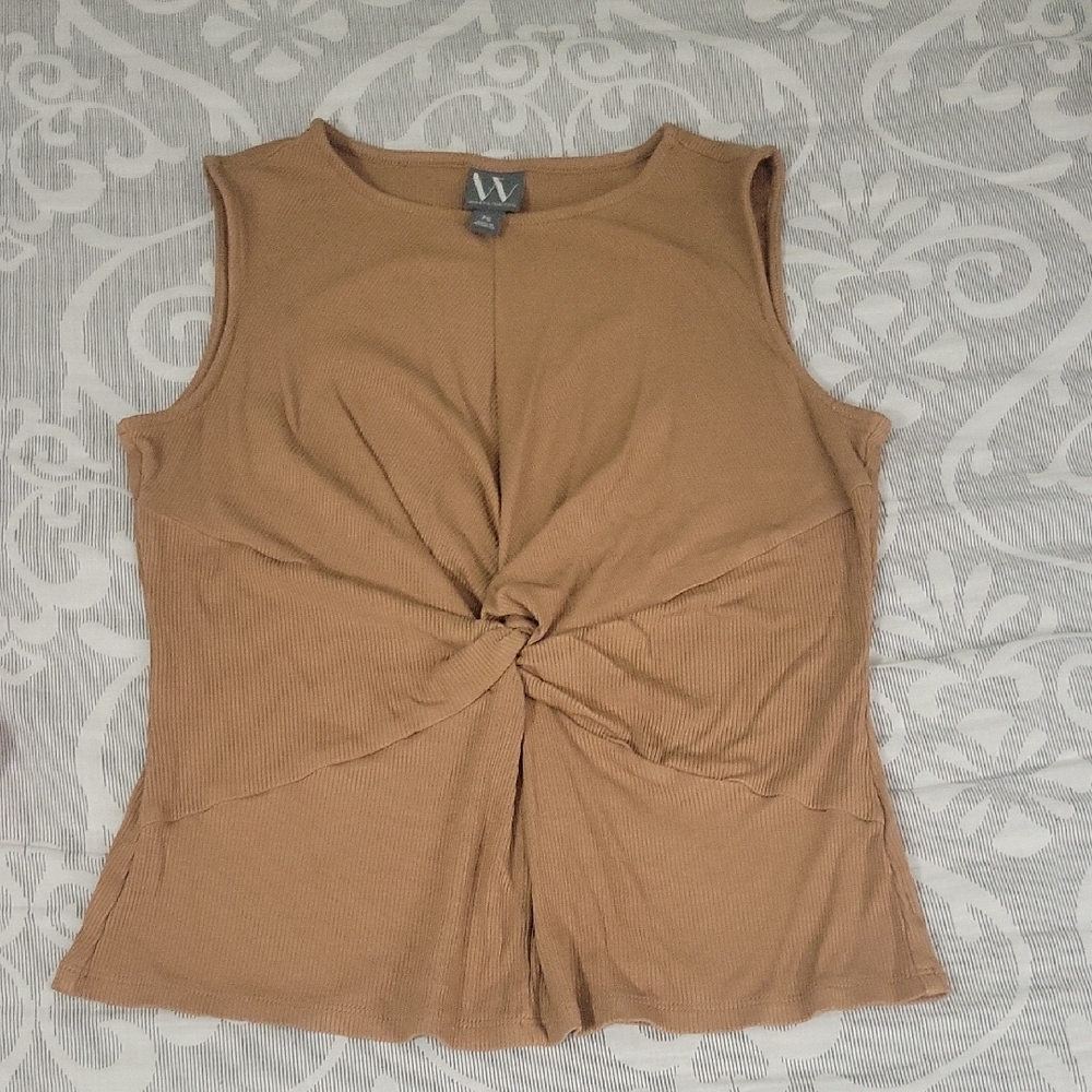 Women's Tan Sleeveless Top